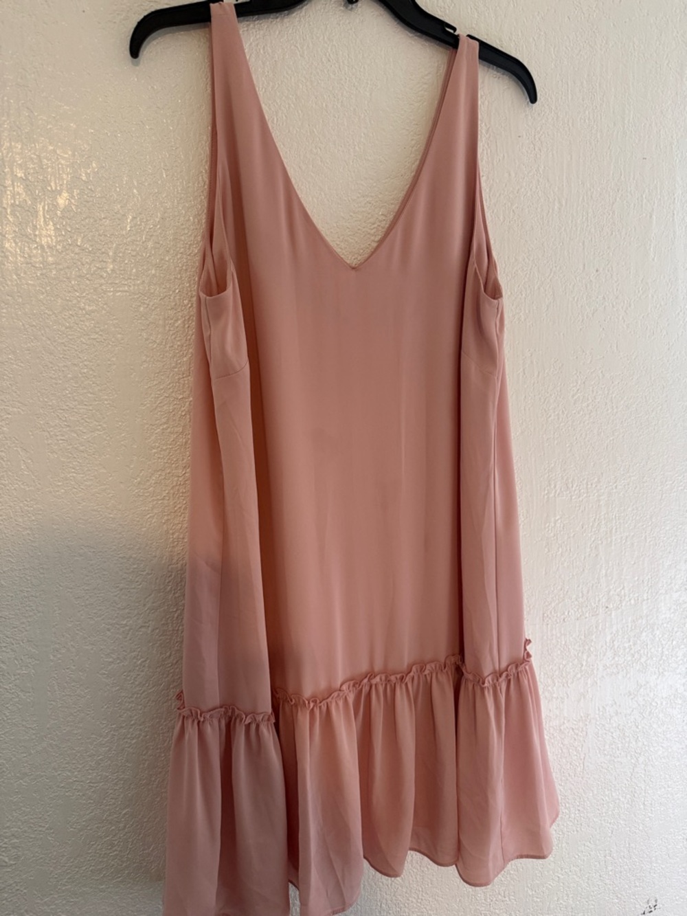 Amanda Uprichard Blush Pink V-Neck Ruffled Dress